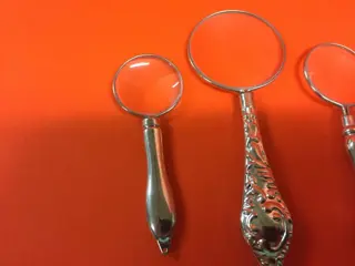 6 x Magnifying glasses - Verzilverd, Metaal