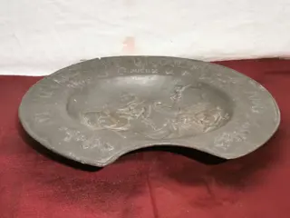 Oude kapper keelplaat - Tin