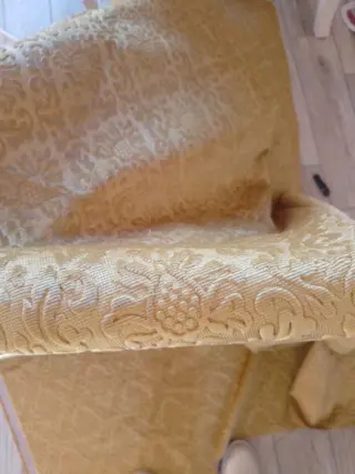 prachtige fluwelen stof met borduursel 300 x 150 cm - Fluweel - Eind 20e eeuw