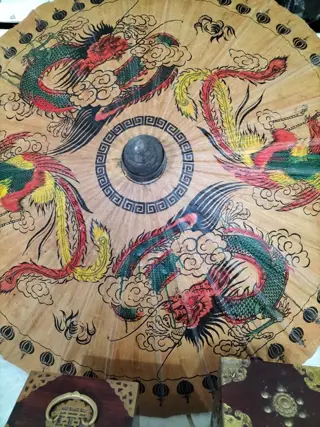 Kast, paraplu (3) - Hout, Messing, jade