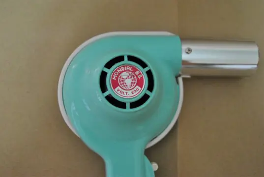 Mondial - Vintage föhn in Moplen met originele doos (1) - Moplen (kunststof), staal