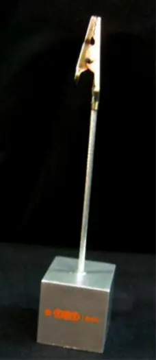 TNT post notitiehouder,NIEUW,12 cm hoog,zilver metallic