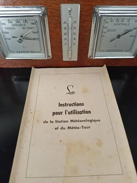 Lufft - Barometer (1) - Glas, Hout, Metaal