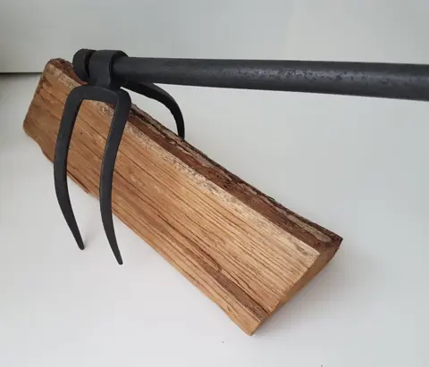 Zeldzame haardset (100 cm !) - uit een landhuis in Frankrijk - Staal