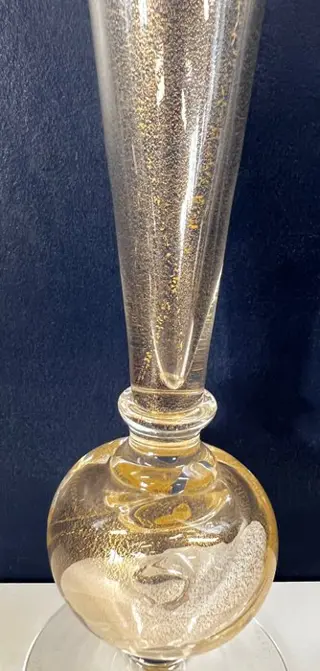 Carlo Moretti - Champagne glas - Bladgoud, Glas