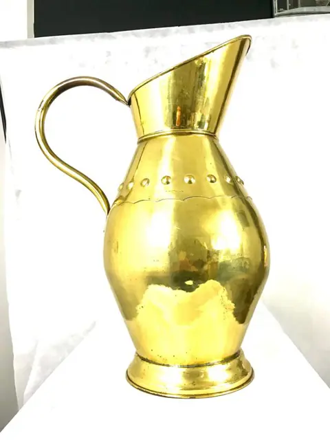 Prachtige zeldzame grote antieke messing paraplubak 60cm - Messing