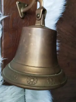 oude schoolbel (1) - Art Deco - Brons, Koper
