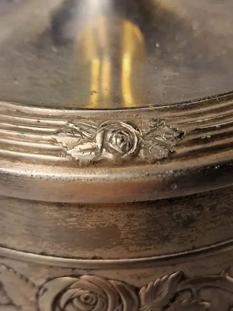 WMF - WMF poedercontainer met glazen inzetstuk (1) - Glas, metalen legering