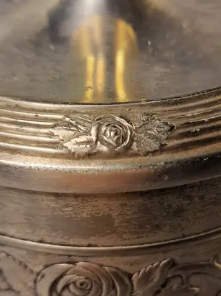 WMF - WMF poedercontainer met glazen inzetstuk (1) - Glas, metalen legering