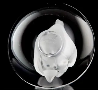 Lalique - "Deux Cygnes" ringhouder - Kristal