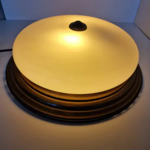 Spaanse plafond lamp, regency grandeur plafonniere - verbronsd metaal, glas