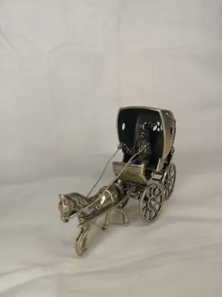 Zilveren rijtuig miniatuur Haarlem Ca 1975 - .835 zilver