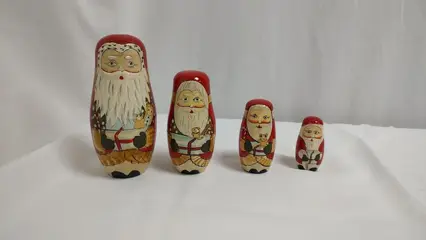 Zeldzamen kerstman Matryoshka (1) - Hout