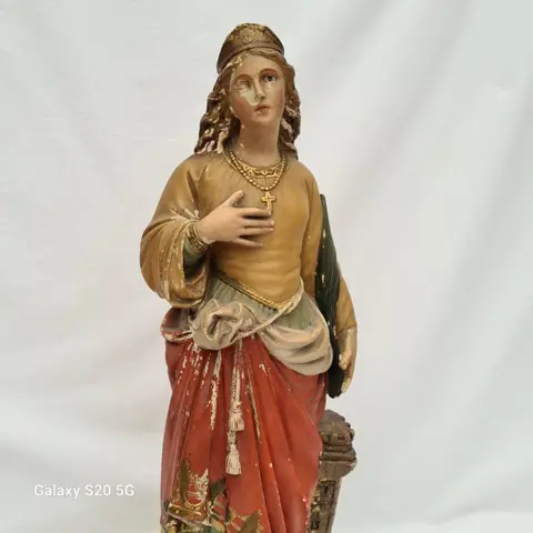 50 cm - Heilige Barbara van Nicomedië - Gips