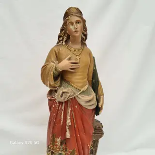 50 cm - Heilige Barbara van Nicomedië - Gips