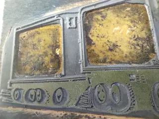 Cliché, postzegels, postzegelhouders (26) - Hout