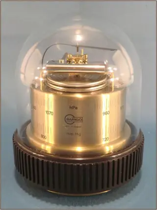 Vintage BARIGO Desk Barometer Weerstation Klassiek Stolpmodel - Messing Acrylglas Chroom