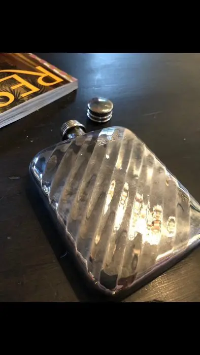 Heupfles / Hipflask (1) - Verzilverd / Silver plated