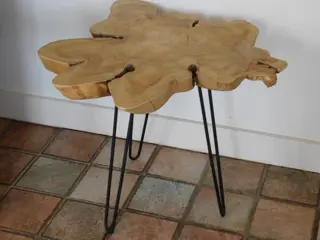 Salontafel, Boomstamtafel - Hout, Suar, Metaal