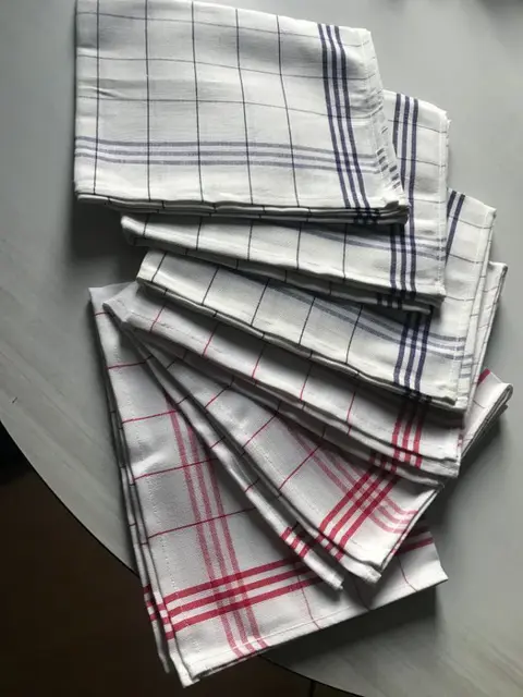 6 grote gemêleerde zuiver linnen theedoeken - 55 x 80 cm - Linnen - 1960/1970