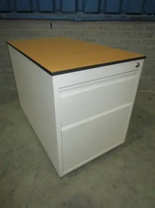 1x Verrijdbaar 2-ladeblok