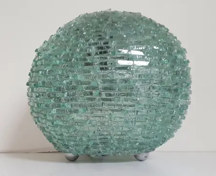 tafellamp van glasstaafjes - Glas, Staal