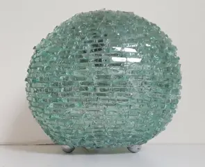 tafellamp van glasstaafjes - Glas, Staal