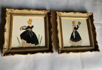 vintage kaders (2) - Hout, Keramiek