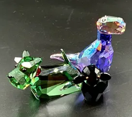 Swarovski - Lovlots - Big T The Tyrannosaurus Rex - Scottie Dog - Shady Sheep - In doos (3) - Kristal