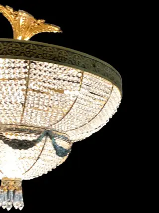 Gran Lámpara Plafon de Diseño - CristalSwaroski- Estilo Victoriana - Kroonluchter (1) - Brons (verguld/verzilverd/gepatineerd/koud geschilderd), Kristal