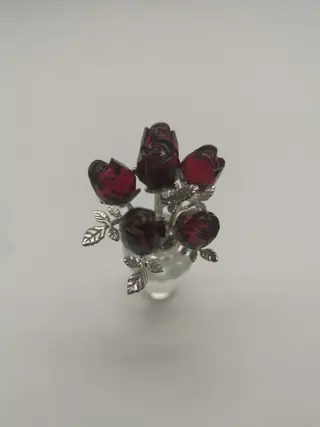 Roland Schuster - Swarovski - Vaas Rode Rozen - 627098 (1) - Kristal