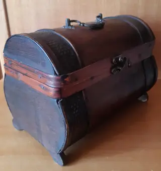 Kist, juwelenkistje, kofferbak, - Hout