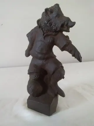 Bordvoetballer in gietijzer. - IJzer (gegoten/gesmeed)