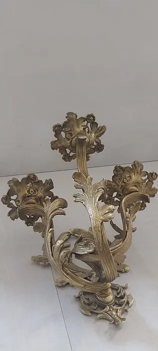 Kandelaar, Muurlamp (2) - Messing