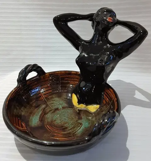 Vintage bonbon schaaltje- kunstwerk - Keramiek