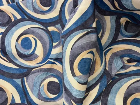 2 x 280 x 125cm - art deco cirkelstof - Katoen - 21e eeuw