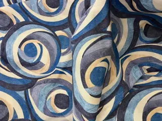 2 x 280 x 125cm - art deco cirkelstof - Katoen - 21e eeuw