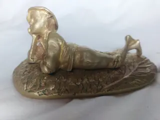 Beeldje - Denkend soort (1) - Brons (verguld/verzilverd/gepatineerd/koud geschilderd)