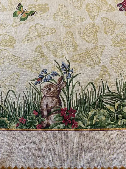 245 x 145 cm - groot san Leucio gobelin tafelkleed met paasornamenten - Volkskunst - Hars/polyester, Katoen - 21e eeuw