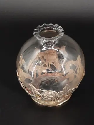 Vaas - Jugendstil - Glas, Verzilverd