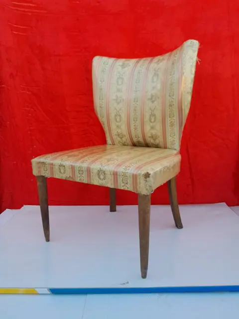 Fauteuil/Stoel - Hout, stof