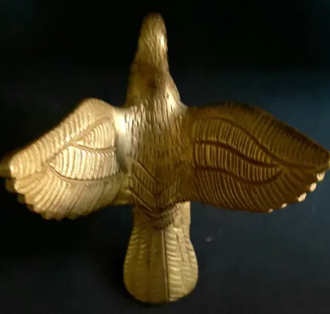 2 adelaars in vlucht (2) - Brons (verguld/verzilverd/gepatineerd/koud geschilderd)