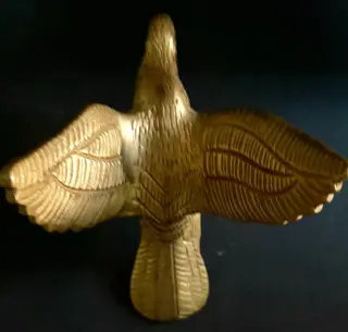 2 adelaars in vlucht (2) - Brons (verguld/verzilverd/gepatineerd/koud geschilderd)