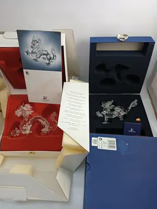 Swarovski - Figuur/beeld, draken (2) - Kristal