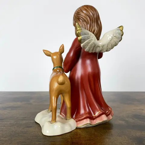 Goebel Engel Beeldje Schutzengel - Im Winterwald - Porselein