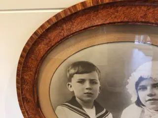 grote fotolijst (1) - Art Deco - Glas, Hout