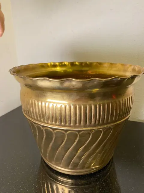 Fraaie antieke koperen Art Nouveau cachepot - 27 cm diameter - Koper