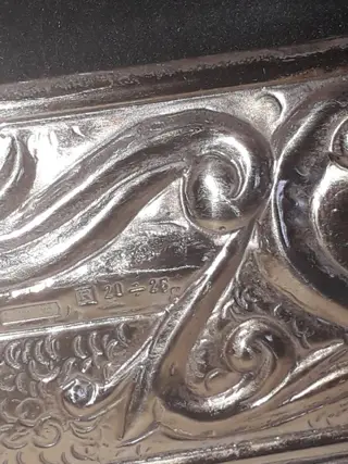 Zilveren fotolijst - Fluweel, Zilver gelamineerd