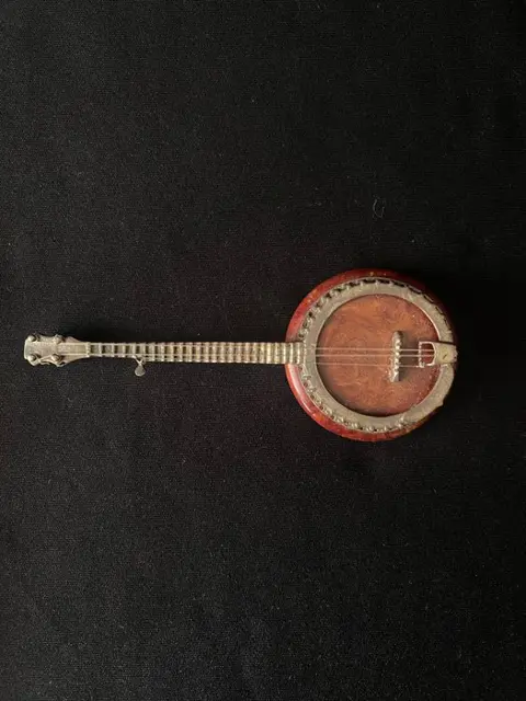 Tempi Preziosi Arezzo - Miniatuur (1) - zilver metaal en noppenhout