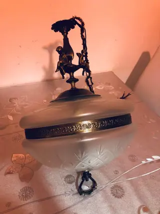 Lamp (1) - Glas, Messing